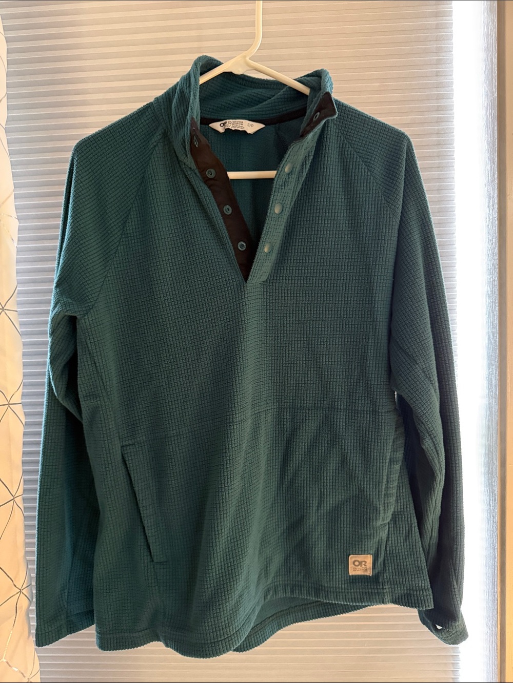 Outdoor Research Teal Waffle Fleece Snap Pullover